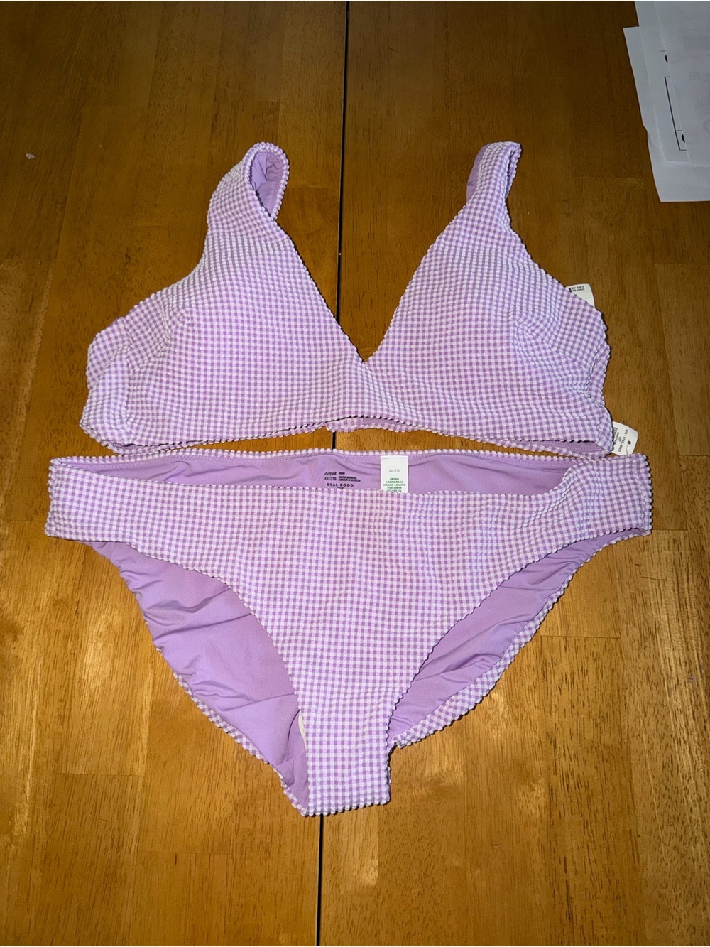 Aerie Lilac Textured Bikini set